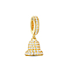 Tinysand 925 pendentif cloche de Noël en argent sterling avec oxyde de zirconium TS-P-215-1