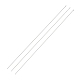 ビーズスピナー用フック付きスチールビーズ針  ビーズジュエリー用のカーブ針  ステンレス鋼色  17.8x0.03cm X-TOOL-C009-01B-01-1