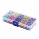Lavendel Garten gemischte Knistern Glas & Glas Perle Perlen Sets HY-X0009-4mm-01-2