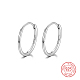 925 серебряные серьги-кольца с родиевым покрытием IK9735-08-1
