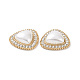 Abs cabujones de perlas de imitación PALLOY-E026-01G-3