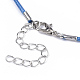 Воском хлопка ожерелье шнура материалы MAK-S032-1.5mm-B07-4