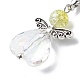 Décorations de pendentif de perles acryliques transparentes de couleur ab HJEW-JM00780-4