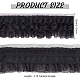 Benecreat 3層プリーツシフォンフラワーレーストリム  ジュエリー作り用ポリエステルリボン  服飾材料  ブラック  5-1/8インチ（130mm）  約2.73ヤード（2.5m）/箱 OCOR-BC0002-04B-2