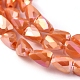 Chapelets de perles en verre opaque de couleur unie EGLA-G035-B-FR01-3