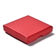 厚紙のジュエリーセットボックス  内部のスポンジ  正方形  レッド  8~8.1x8~8.1x1.55~1.65cm CBOX-C016-02C-01-1