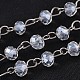 Chaînes de perles en verre manuelles pour la fabrication de bracelets et colliers X-AJEW-JB00132-01-1