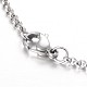 Moon & Star Stainless Steel Gemstone Charm Bracelets BJEW-JB01935-03-4