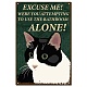 Creatcabin Katzen-Blechschild für Badezimmer AJEW-WH0157-726-1