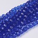 Faceted Glass Round Beads Strands X-GF8mmC24-1