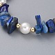 Bracelets en perles de lapis-lazuli naturel BJEW-JB04933-04-2
