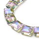 Transparent Electroplate Glass Beads Strands EGLA-E030-01K-01-3