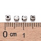 チベット風合金ビーズ  鉛フリー及びカドミウムフリー  多面カット双円錐形  アンティークシルバー  4x3.5mm  穴：1mm K0NXE041-3