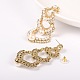 Bridal Wedding Jewelry Brass ABS Pearl Ear Studs EJEW-JL049-5
