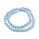 Electroplate Opaque Glass Beads Strands EGLA-H101-01C-2