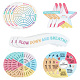 Olycraft 2 Sets Rainbow Color PEVA Anxiety Relief Calm Stickers Strips DIY-OC0011-13-1