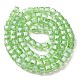 Electroplate Glass Beads Strands EGLA-D018-6x6mm-33-3
