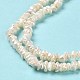 Naturales keshi abalorios de perlas hebras PEAR-J007-28-4