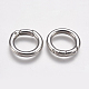 304 anelli porta molla in acciaio inossidabile, o anelli, anello, colore acciaio inossidabile, 9 gauge, 17.5x3mm, diametro interno: 12mm