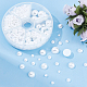 Pandahall circa 690 pz. cabochon di perle semicircolari con retro piatto bianco per decorazione fai-da-te per unghie (4mm SACR-PH0001-01-2