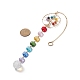 Décorations pendentif en perles de verre octogone chakra HJEW-JM00834-3