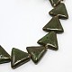 Fatti a mano di fantasia antico porcellanato smaltato triangolo in ceramica fili di perline PORC-L016-25A-1