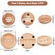 PandaHall Elite 4Pcs 2 Style Flat Round Natural Bamboo Soap Case Holder AJEW-PH0003-24-4