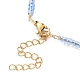 Halskette mit Anhänger aus Messing und Ketten aus Glasperlen für Damen NJEW-JN04429-6