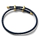 Кожаные браслеты плетеного шнура BJEW-G675-06G-17-1