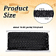ポリエストレレーストリム  キラキラチップ付き  フラット  服飾材料  ブラック  1/2インチ（14x1mm）  約14.22ヤード（13m）/カード OCOR-WH0068-48-2