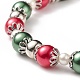 Bracelet extensible en perles de verre BJEW-TA00144-6