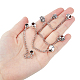 Superfindings 8 pièces 4 styles breloque de chaîne de sécurité fermoirs en alliage clips de chaîne de bracelet bijoux perles cadeaux bouchon de bracelet pour femmes fabrication de bracelet et de collier FIND-FH0005-68-4