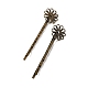 Accessoires bobby épingle à cheveux bronze antique en fer X-PHAR-Q031-AB-4