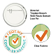 Globleland 9 шт. я получил вакцинацию уведомление получателя cdc поощрил общественное здравоохранение булавки назад плоские круглые значки кнопок для мужских / женских брошек или для врачей JEWB-WH0012-002-3