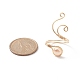 Anillos de brazalete de perlas naturales de agua dulce envueltos en alambre de cobre para mujer RJEW-JR00553-01-5