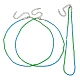 Collier de perles de verre rondelle à facettes pour femme NJEW-M208-02B-2
