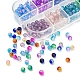 480Pcs 12 Colors Spray Painted & Baking Painted Crackle Glass Beads Strands CCG-YW0001-09-4