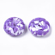 樹脂ビーズ  天然石風チップスタイル  フラットラウンド  青紫色  26x10mm  穴：3mm RESI-T024-18D-2
