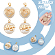 NBEADS 4 Pcs Mother's Day Pearl Charms PEAR-NB0001-82-4