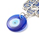 Glass Turkish Blue Evil Eye Pendant Decoration HJEW-I008-06AS-2