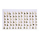 Orecchini pendenti con conchiglia nera naturale di zucca e perle PEAR-N020-05R-4