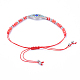 Bracelets de perles de nylon tressés réglables BJEW-JB05157-02-4