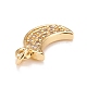 Brass Micro Pave Cubic Zirconia Charms KK-A161-21G-3