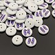 2-Hole Flat Round Mathematical Operators Printed Wooden Sewing Buttons BUTT-M002-05-1