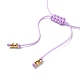 Heart and Evil Eye Acrylic Braided Bead Bracelet for Teen Girl Women BJEW-JB06997-03-5