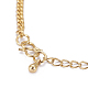 Golden Tone Brass Link Bracelets BJEW-L639-14-4