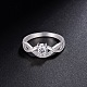 Shegrace 925 anillo de dedo de plata esterlina JR514A-2