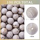 100 pièces perles de silicone perles rondes en caoutchouc 15mm perles d'espacement en vrac pour fournitures de bricolage bijoux fabrication de porte-clés JX467A-1