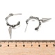 Серьги-гвоздики из латуни в форме буквы С с конусом EJEW-S261-06G-5