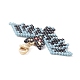 Décoration de pendentifs de perles de rocaille de modèle de métier à tisser fait à la main HJEW-MZ00014-3